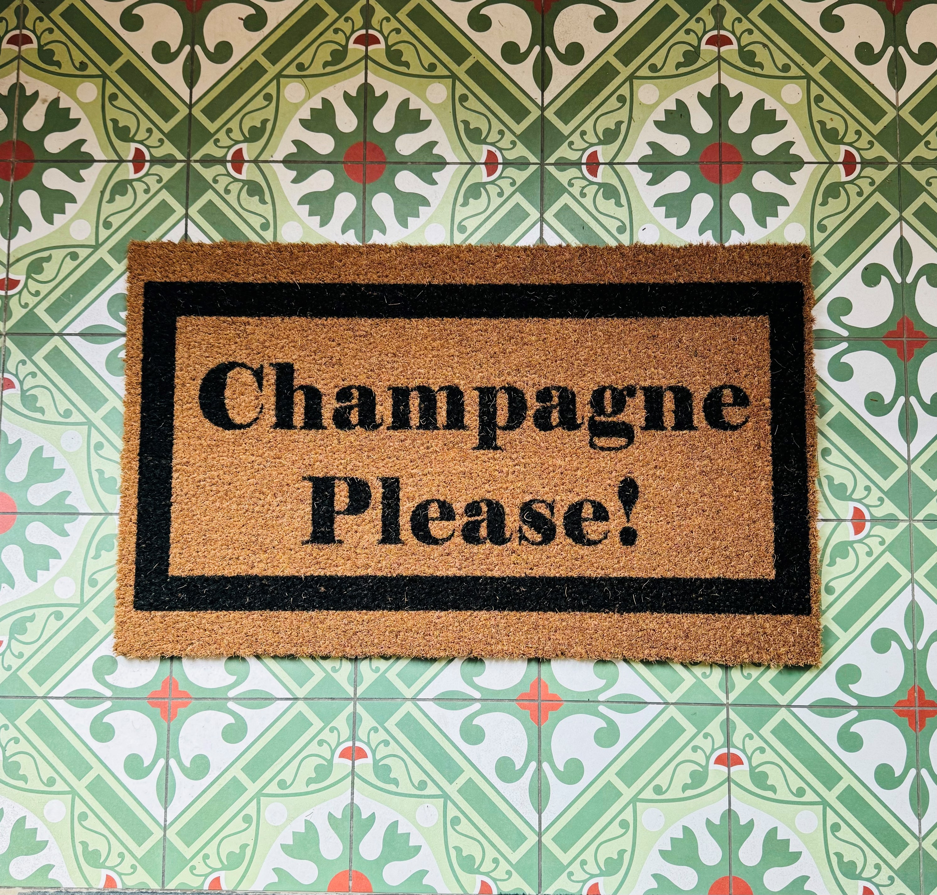Kokos Fußmatte "Champagne Please!"