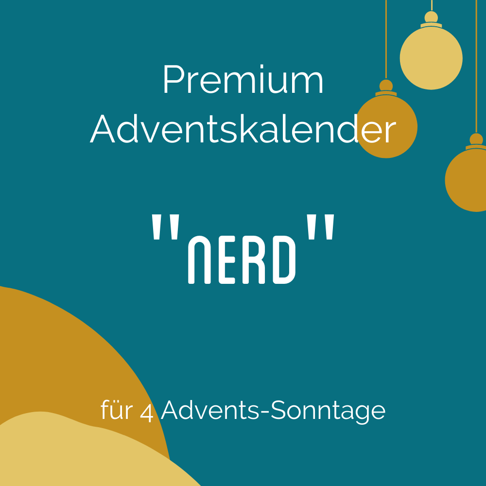 Premium Adventskalender "Nerd" für 4 Advents-Sonntage